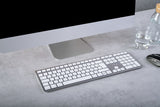 CHERRY KW 9100 SLIM FOR MAC tastatur Universel USB + Bluetooth QWERTZ Tysk Sølv