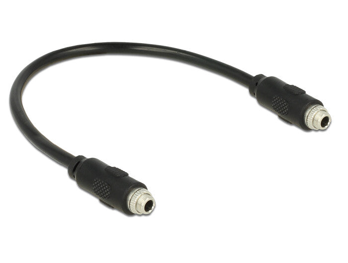 DeLOCK 0.25m, 2x3.5mm lydkabel 0,25 m 3.5mm Sort
