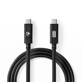 Nedis CCGW64750BK10 USB-kabel USB 3.2 Gen 2 (3.1 Gen 2) 1 m USB C Sort