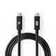 Nedis CCGW64750BK10 USB-kabel USB 3.2 Gen 2 (3.1 Gen 2) 1 m USB C Sort