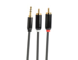 Prokord AUDIO-0018 lydkabel 5 m 3.5mm 2 x RCA Sort
