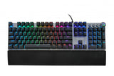 iBox AURORA K-4 tastatur Spil USB QWERTY Sort, Sølv