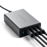 Satechi ST-UC165GM-EU oplader til mobil enhed Universel Sort, Grå Vekselstrøm Hurtig opladning Indendørs