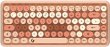 KeySonic KSKM-5200M-RF (DE) tastatur Mus inkluderet Kontor RF trådløst QWERTZ Tysk Beige, Brun, Lyserød