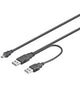 Goobay USB 2.0 cable, 0.6m USB-kabel 0,6 m 2 x USB A Mini-USB B Sort