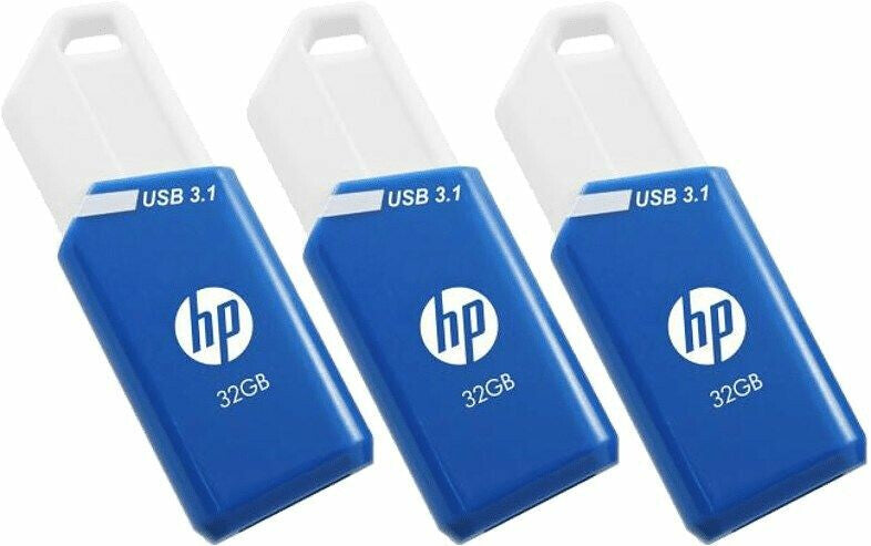 HP x755w Triple Pack USB-nøgle 32 GB USB Type-A 3.2 Gen 1 (3.1 Gen 1) Blå, Hvid
