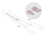 DeLOCK 85817 Lightning kabel 0,92 m Lyserød, Hvid
