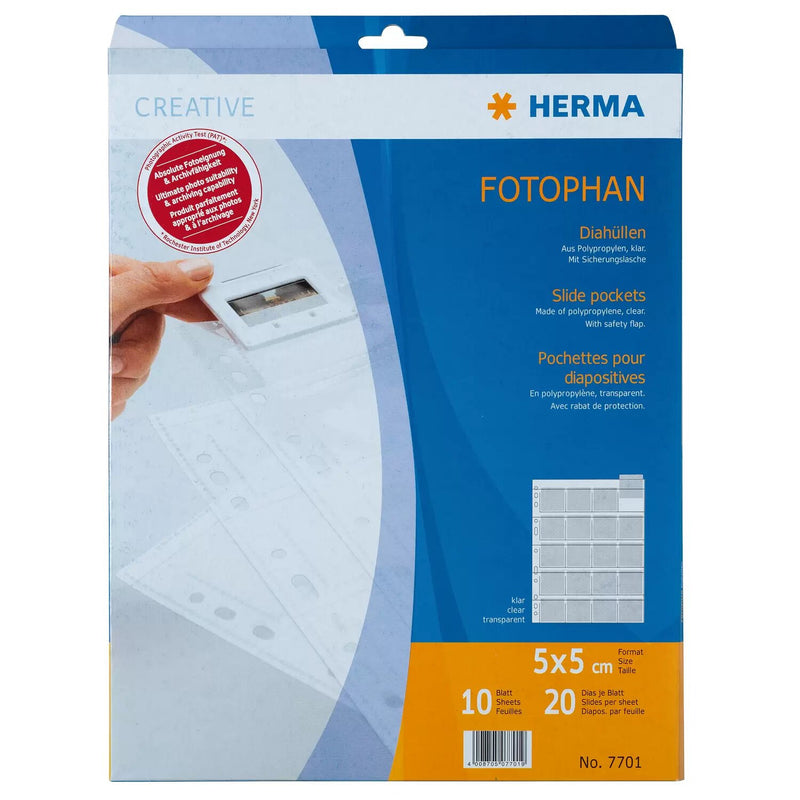 HERMA 7701 plasticlomme til kort Transparent