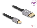 DeLOCK Mini DisplayPort - DisplayPort Kabel 2 m Grå