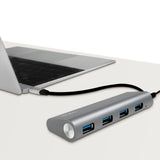 2Direct UA0309 interface hub USB 3.2 Gen 1 (3.1 Gen 1) Type-A + Type-C 5000 Mbit/s Grå
