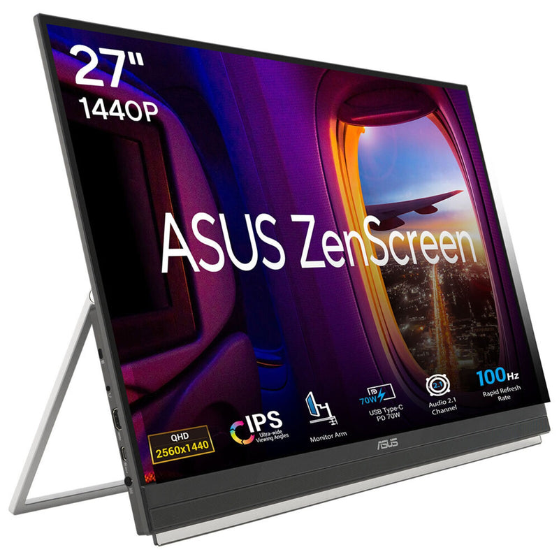 ASUS ZenScreen MB27ACF computerskærm 68,6 cm (27") 2560 x 1440 pixel Quad HD LCD Sort