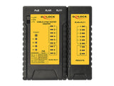 DeLOCK 86107 netværkskabeltester Sort, Gul