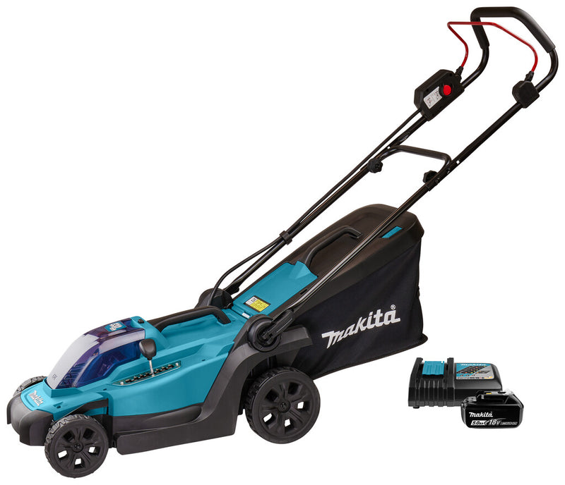 Makita DLM330RT plæneklipper Skubbe plæneklipper Batteri Sort, Blå