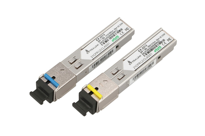Extralink SFP 1.25G WDM 1310/1550NM SM 20KM SC - PAIR modul til netværksmodtager Fiberoptisk 1250 Mbit/s 1310 nm