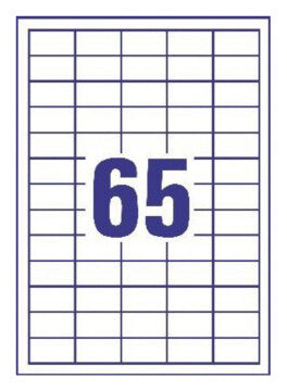 Avery 6121 print etiket Hvid