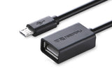 Ugreen 10396 USB-kabel USB 2.0 0,12 m USB A Micro-USB B 0,48 Gbit/sek. Sort