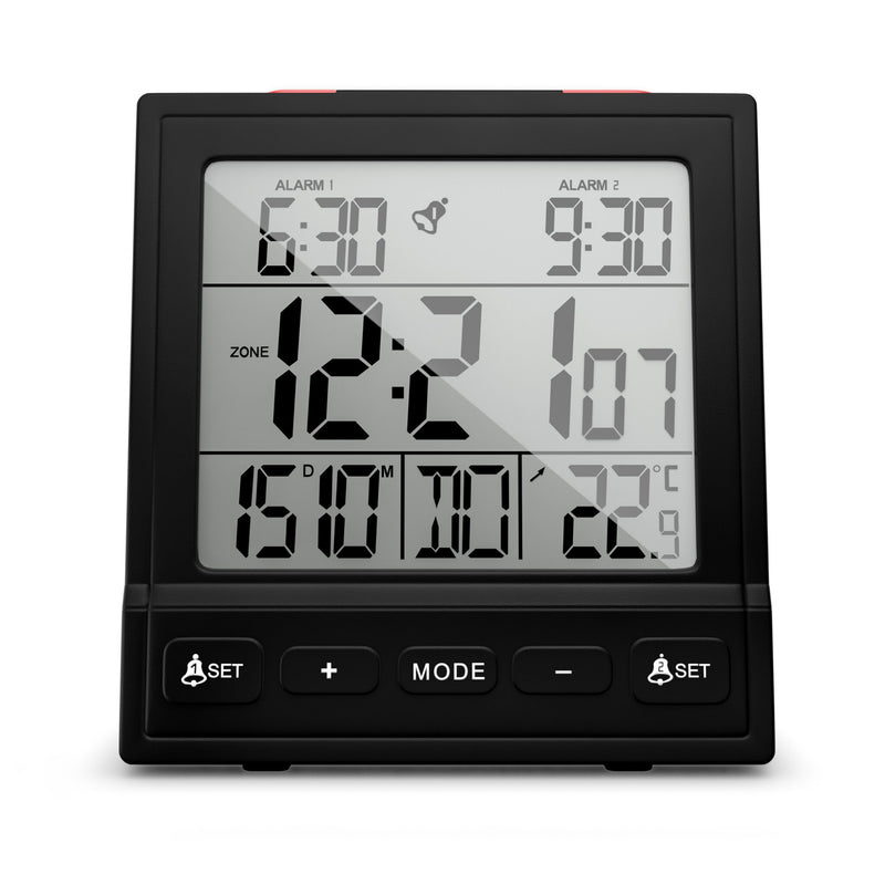 Mebus 25581 vækkeur Digital alarmur Sort