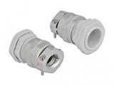 DeLOCK 60360 kabelforskruning Grå Metal, Plast 1 stk