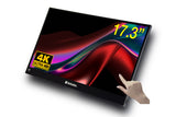 Verbatim 32239 computerskærm 43,9 cm (17.3") 3840 x 2160 pixel 4K Ultra HD LCD Berøringsskærm Sort