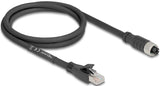 DeLOCK 80589 netværkskabel Sort 1 m Cat5e S/FTP (S-STP)