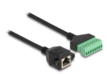 DeLOCK 66055 netværkskabel Sort, Grøn 1 m Cat6 U/UTP (UTP)