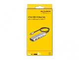 DeLOCK 64230 interface hub USB Type-C 10000 Mbit/s Grå