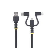StarTech.com RLTCUB1MBK USB-kabel USB 2.0 1 m USB A Micro-USB B 0,48 Gbit/sek. Sort