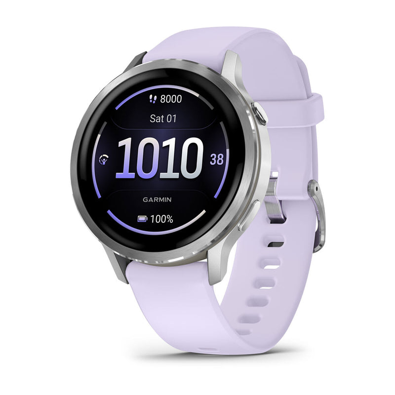 Garmin Venu 4 3,05 cm (1.2") AMOLED 41 mm Digital 390 x 390 pixel Berøringsskærm Sølv Wi-Fi GPS (satellit)
