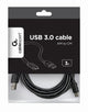 Gembird CCP-USB2-AMCM-10 USB-kabel USB 2.0 3 m USB A USB C 0,48 Gbit/sek. Sort