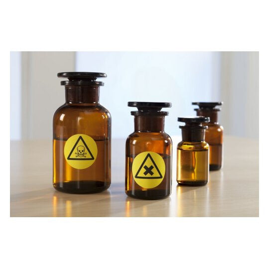 Avery L6107-20 selvklæbende etiket Afrundet rektangel Permanent Gul 240 stk