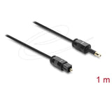 DeLOCK 84969 lydkabel 1 m Toslink Mini-TOSLINK Sort