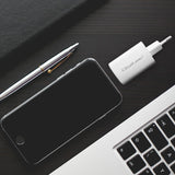 Qoltec 50765 oplader til mobil enhed Laptop, Bærbar spillekonsol, Strømbank, Smartphone, SmartWatch, Tablet Hvid Vekselstrøm Hurtig opladning Indendørs