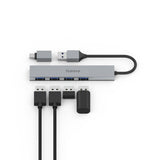 Hama 00200141 interface hub USB 3.2 Gen 1 (3.1 Gen 1) Type-A 5000 Mbit/s Grå