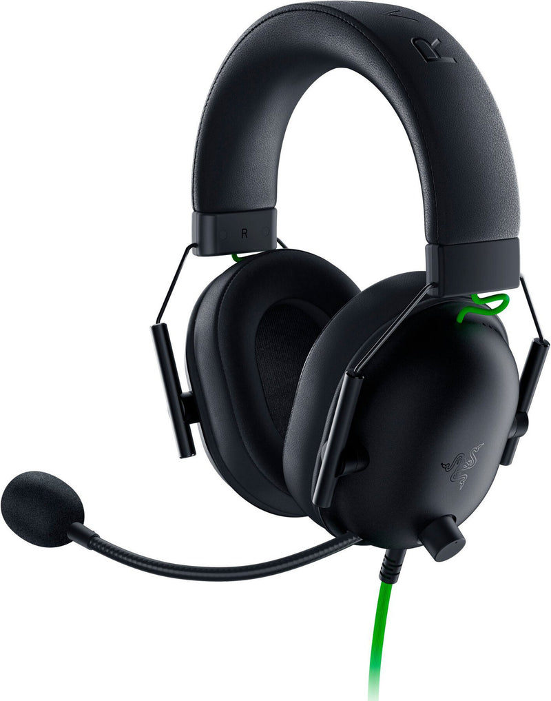 Razer Blackshark V2 X Headset Ledningsført Spil Sort, Grøn