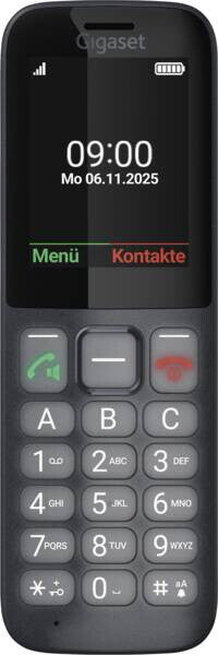 Gigaset Comfort 600 SIM 6,1 cm (2.4") 118 g Sort, Grå