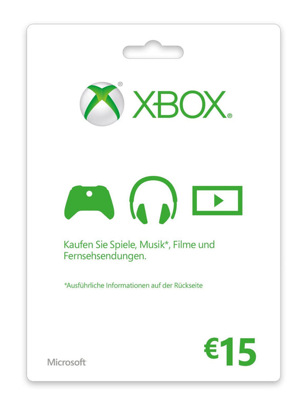 Microsoft Xbox LIVE Gift Card 15€ Videospil Gavekort