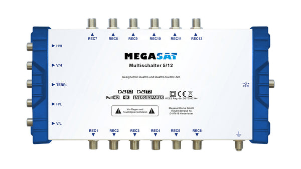 Megasat 0600205 satellit multikontakt 5 inputs 12 outputs