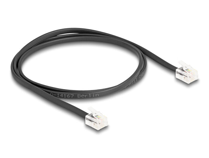 DeLOCK 88301 telefonkabel 1 m Sort