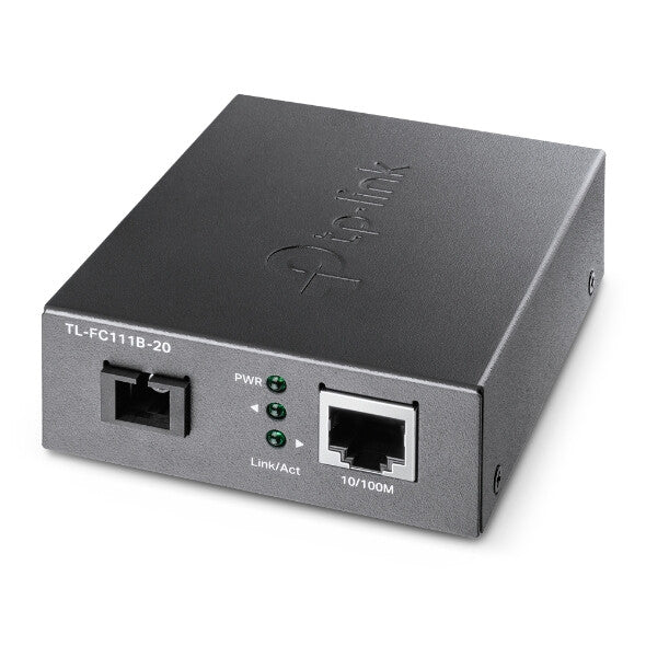 TP-Link Omada TL-FC111B-20 netværksomformer til medie 100 Mbit/s Enkeltilstand Sort