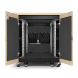 APC AR4012A stativ 12U Fritstående reol Sort, Ahorn farve