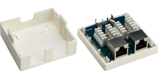 Goobay 77635 stikdåse RJ-45 Hvid