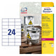Avery L4718-20 print etiket Hvid Selvklæbende printeretiket