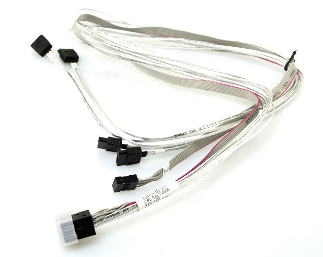 Supermicro CBL-SAST-0556 Serial Attached SCSI (SAS)-kabel Sort, Hvid