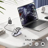 UNITEK H1337AGY01 interface hub USB 3.2 Gen 1 (3.1 Gen 1) Type-C 5000 Mbit/s Grå