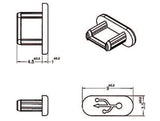 DeLOCK 64007 dækning af sokkel USB Micro-B Sort 10 stk
