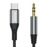 DUDAO audio cable USB-C - mini jack 3.5mm 1m gray L11PROT - Kabel - Audio/Multimedia USB-kabel USB C Grå