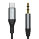 DUDAO audio cable USB-C - mini jack 3.5mm 1m gray L11PROT - Kabel - Audio/Multimedia USB-kabel USB C Grå