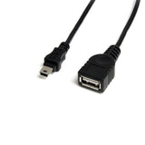 StarTech.com USBMUSBFM1 USB-kabel 0,3 m USB A Mini-USB B 0,48 Gbit/sek. Sort