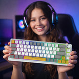 Inca IKG-457 tastatur Spil USB QWERTY Tysk Hvid