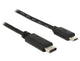 DeLOCK 0.5m, USB2.0-C/USB2.0 Micro-B USB-kabel 0,5 m Micro-USB B USB C 0,48 Gbit/sek. Sort
